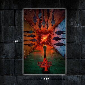 Stranger Things season 4 poster - 11x17 wall art print merch gift netflix series